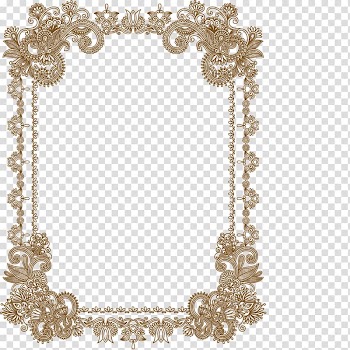 Gray foliage digital frame illustration, frame Ornament Retro style Pattern, European-style wedding frame transparent background PNG clipart