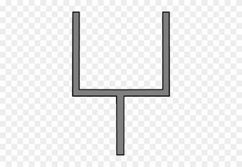 Gray Football Goal Post - Football Goal Post Clipart