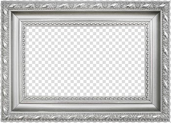 Gray frame illustration, frame Silver Icon, Silver frame pattern transparent background PNG clipart