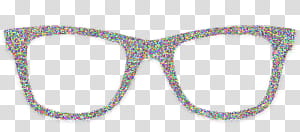 Gray framed eyeglasses illustration transparent background PNG clipart