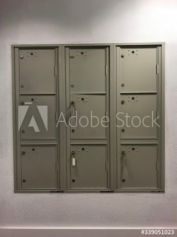 Gray gym lockers