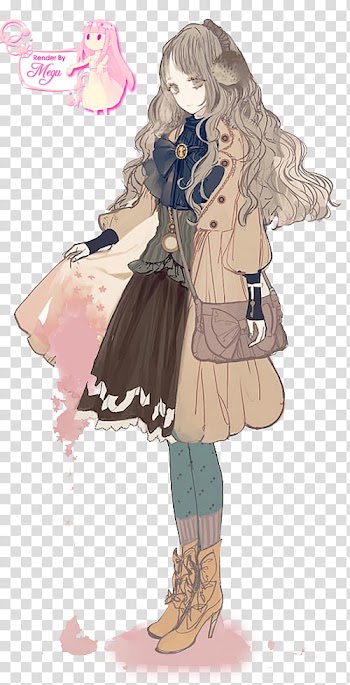 Gray haired woman anime character transparent background PNG clipart