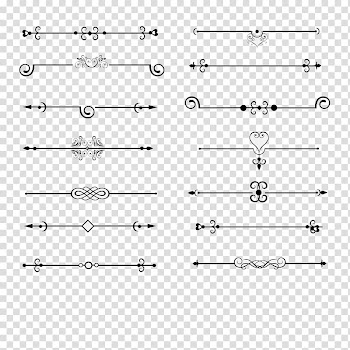 Gray heart designs, , Retro dividing line transparent background PNG clipart