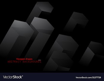 Gray hexagon shape color vector image