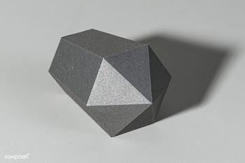 Gray hexagonal prism paper craft on a gray background | Free  photo - 2338742