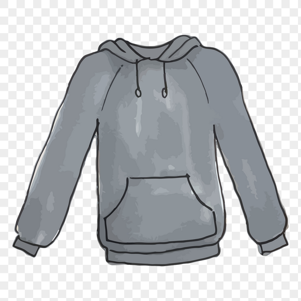 Gray hoodie png sticker, apparel, | Free PNG - rawpixel