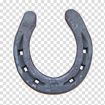 Gray horse shoe, Horseshoes Luck, horseshoe. transparent background PNG clipart