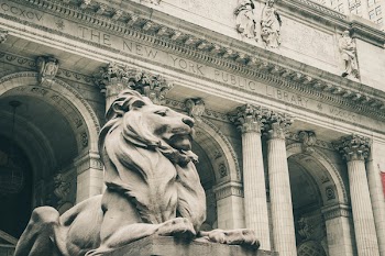 Gray Lion Statue