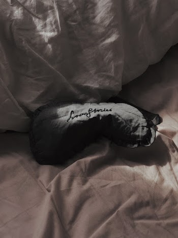 Gray Love Embroidered Textile