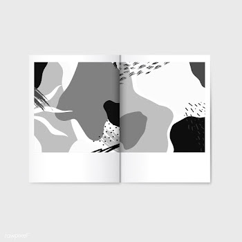 Gray Memphis design magazine vector | Free stock vector - 540035