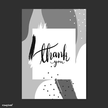 Gray Memphis thank you card vector | Free stock vector - 539881