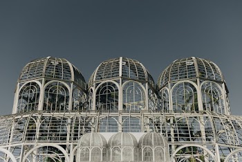 Gray metal Building