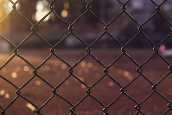 Gray Metal Chain Link Fence Close Up Photo