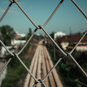 Gray Metal Chainlink Fence