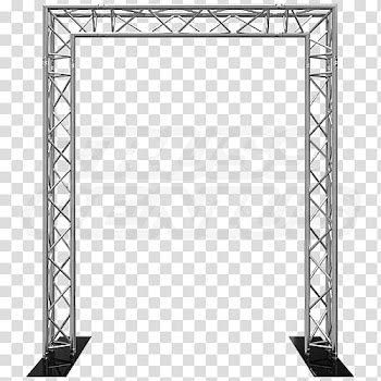 Gray metal frame, Truss Triangle Structure Trade show display Steel, stage frame transparent background PNG clipart