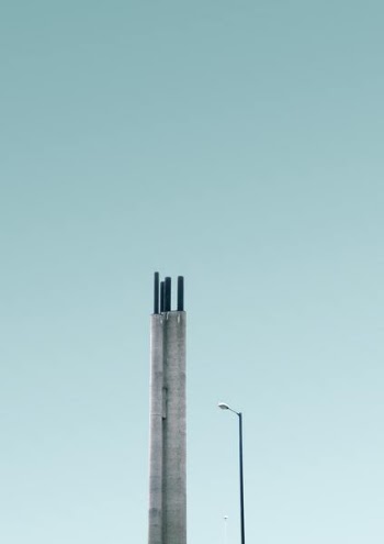 gray metal light post
