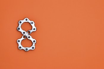 Gray Motorcycle Chain Form Number 8