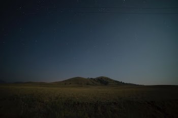 gray mountain at dawn