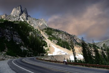 Gray Mountain Slope With Asphalt Road