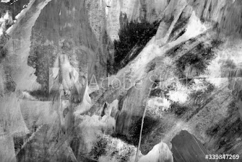 Gray paint on canvas