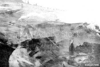 Gray paint on canvas