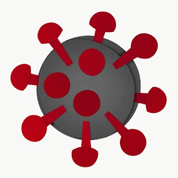 Gray paper craft coronavirus cell element transparent png | Free  transparent png - 2306905