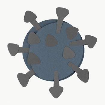 Gray paper craft coronavirus cell element transparent png | Free  transparent png - 2308158
