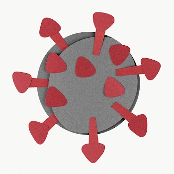 Gray paper craft coronavirus cell element transparent png | Free  transparent png - 2310492