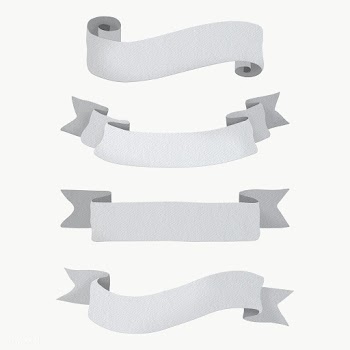 Gray paper ribbon banner design element collection | Free  transparent png - 2345558