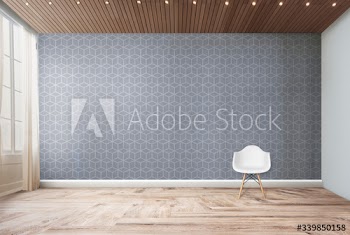 Gray patterned wallpaper
