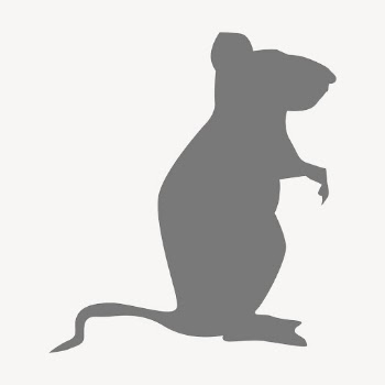 Gray rat collage element, silhouette | Free Vector - rawpixel