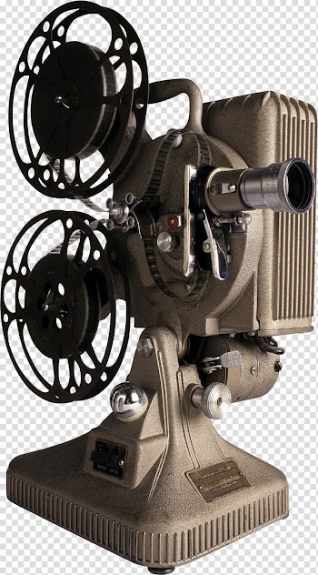 Gray reel-to-reel movie projector art, Movie projector 8 mm film Cinema Reel, Vintage Camera transparent background PNG clipart