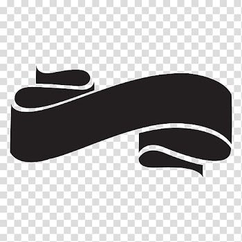 Gray ribbon illustration, Logo Emblem Label, BLACK RIBBON transparent background PNG clipart