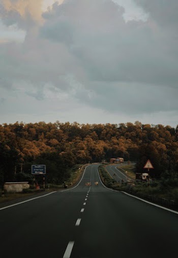 Gray Road Under White Sky