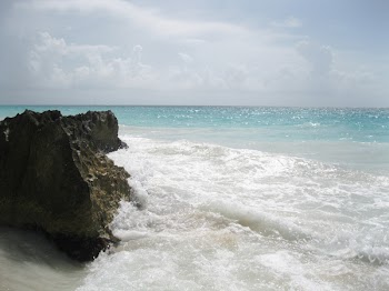 Gray Rock Formation Near Sea