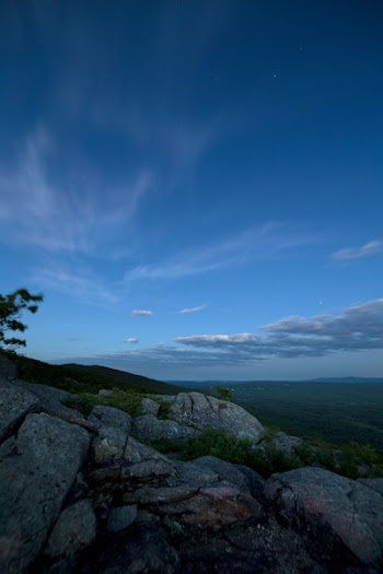 Gray Rock Formations Near Grasses