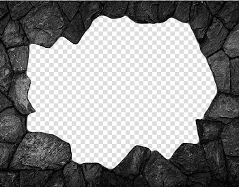 Gray rocks illustration frame, Stone wall Brick , Stone wall transparent background PNG clipart