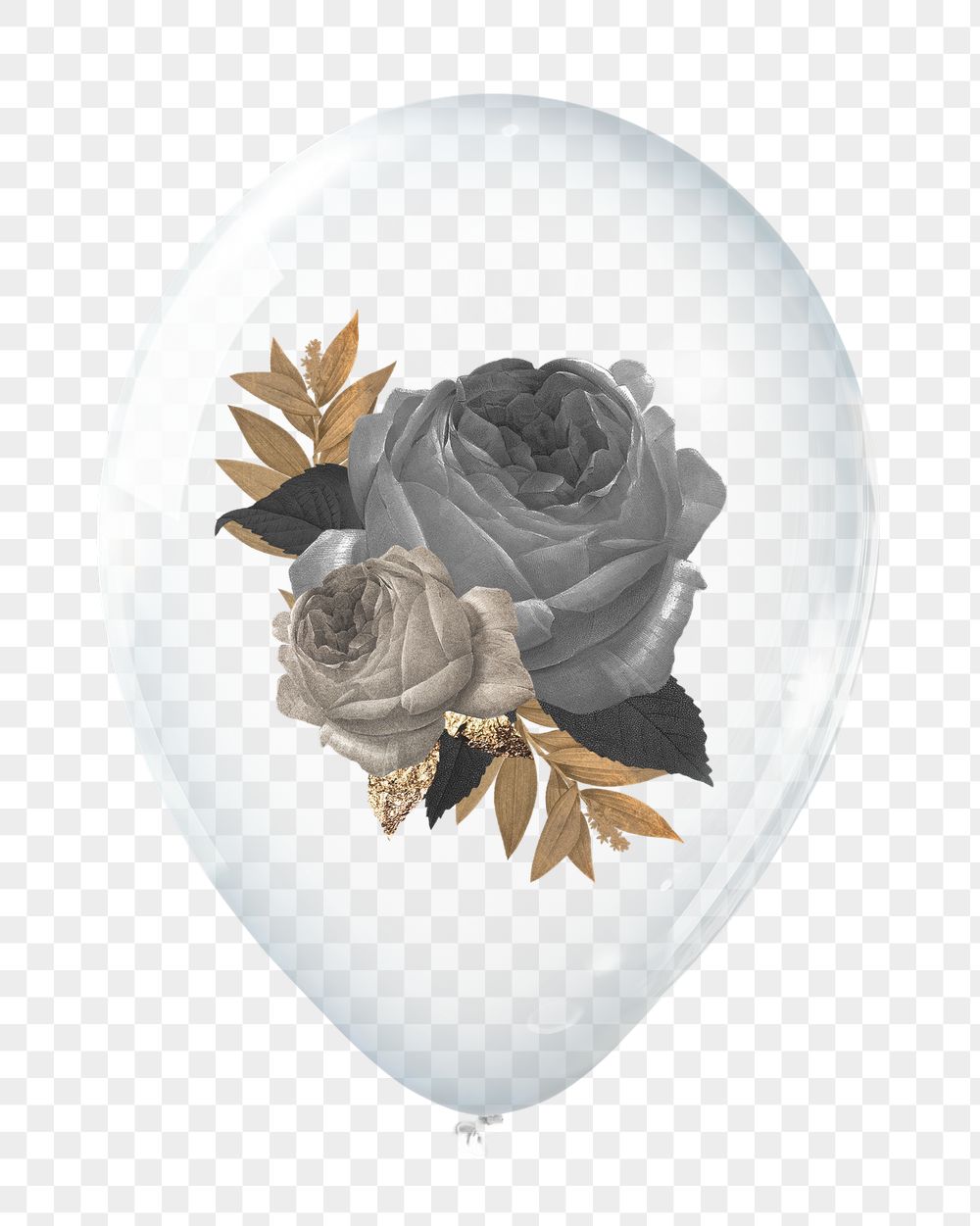 Gray roses png, flower in clear | Free PNG - rawpixel