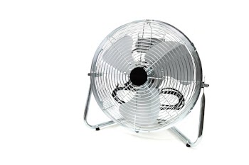 Gray Round Floor Fan
