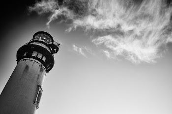 Gray Scale Low-angle Photography of Lighthouse