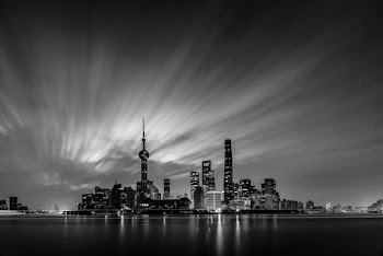 Gray Scale Photo of City