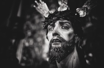 Gray Scale Photography of Jesus Christ Head