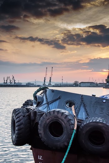 Gray Ship on Body of Water
