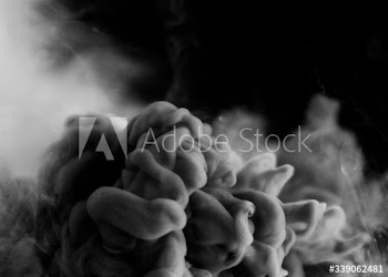 Gray smoke in black