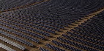 gray solar panel lot