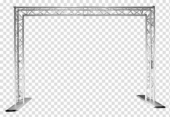 Gray stage truss bar, Truss King post Lighting Aluminium Disc jockey, stage light transparent background PNG clipart