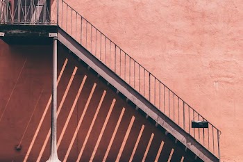gray stainless steel stair railings photography