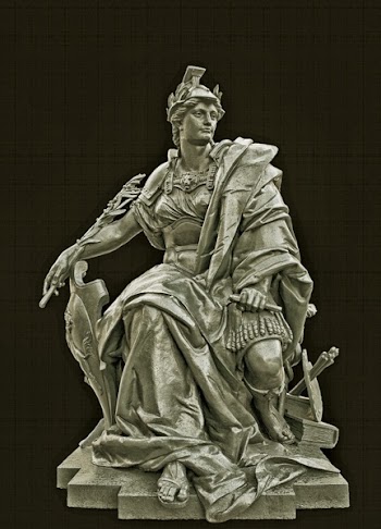Gray Stone Sitting Man Statue
