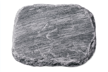 Gray Stone Slab on White Background