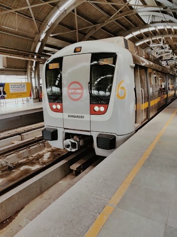 Gray Train Parking in Train Station